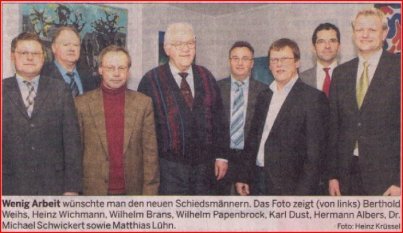 Ehrung der Schiedsmänner in Lengerich